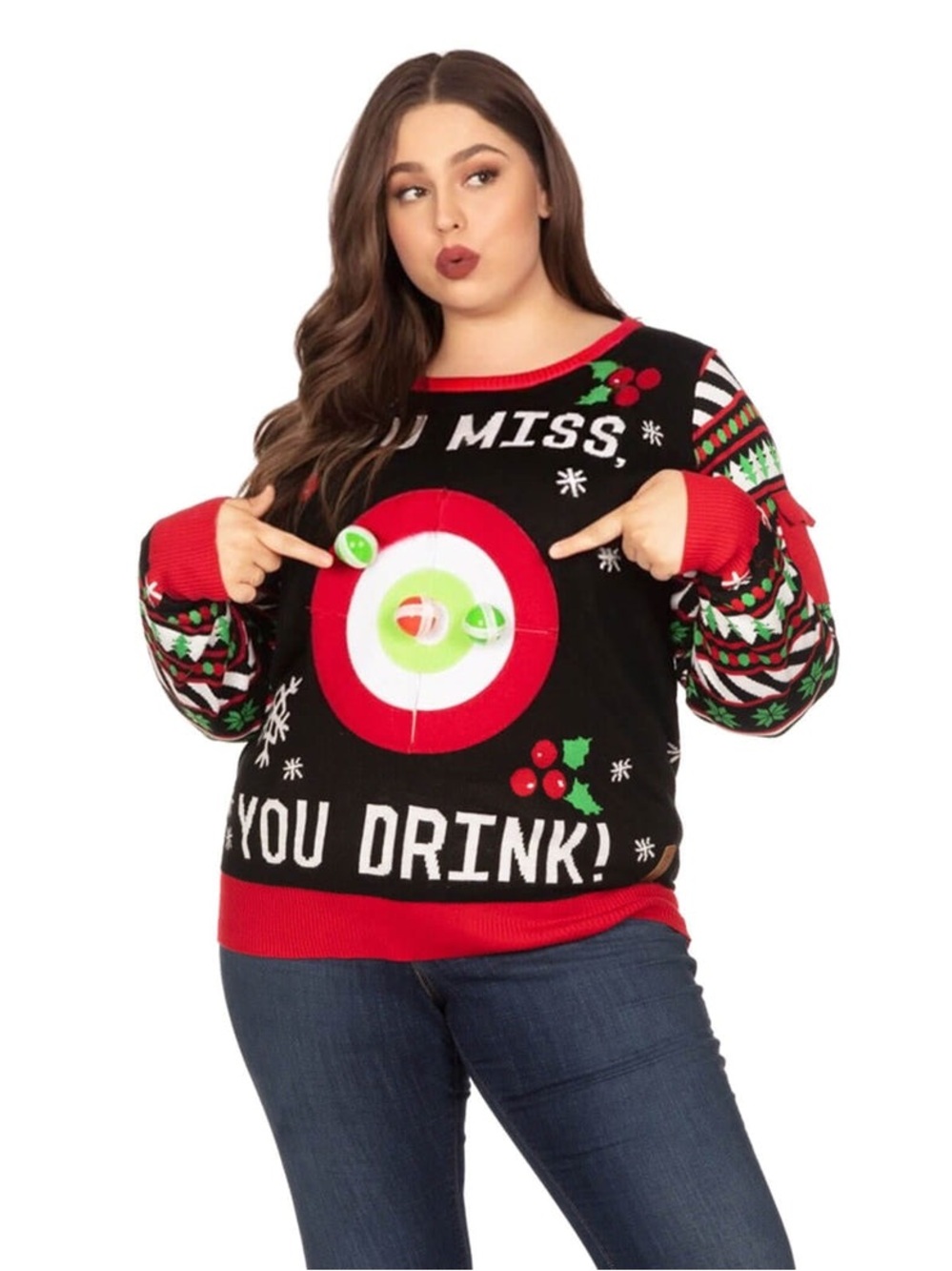 Tipsy Elves Drinking Game Ugly Christmas Sweater Drinking Game Size XXL
